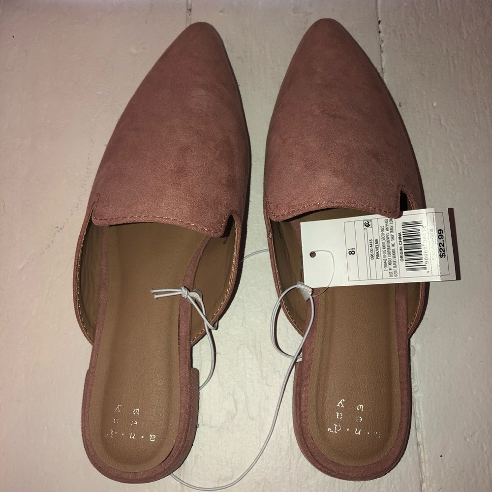 Mauve/ blush mules